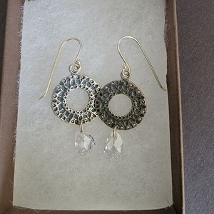 Vintage Silpada Zirconia Drop earrings W1520